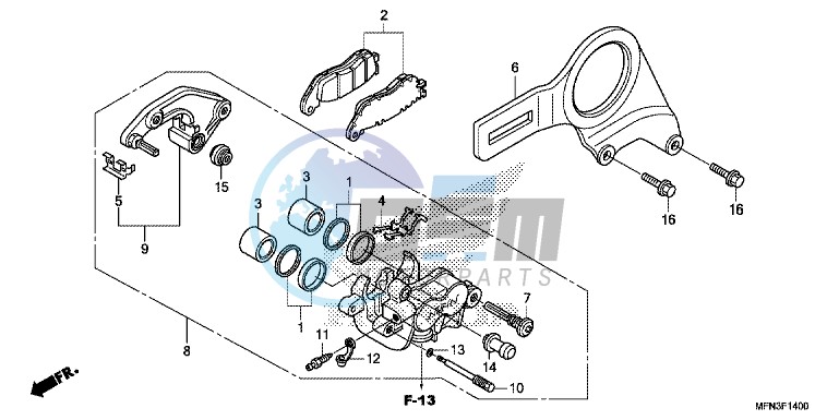 REAR BRAKE CALIPER (CB1000R)