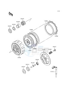 EX 250 F [NINJA 250R] (F10-F14) [NINJA 250R] drawing CLUTCH