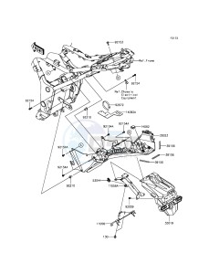 NINJA 300 EX300AEFA XX (EU ME A(FRICA) drawing Rear Fender(s)