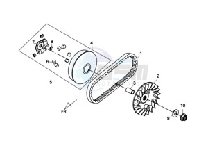 JOYMAX 125i drawing CLUTCH / V BELT