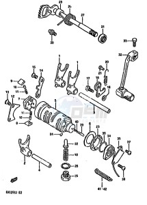 DR125S (F-H-J) drawing GEAR SHIFTING