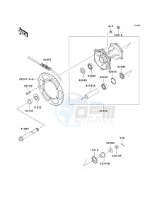 KLX 300 A [KLX300R] (A7-A9) [KLX300R] drawing REAR HUB