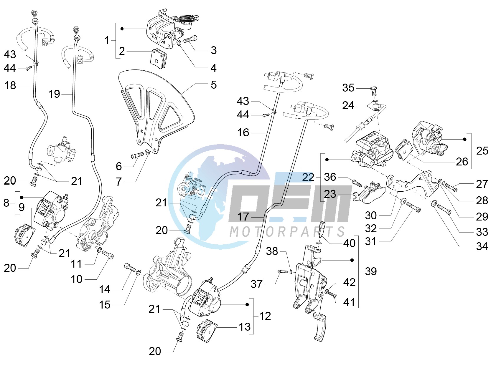 Brakes pipes - Calipers (ABS)