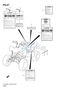 LT-Z400 (E28-E33) drawing LABEL (LT-Z400ZL1 E33)