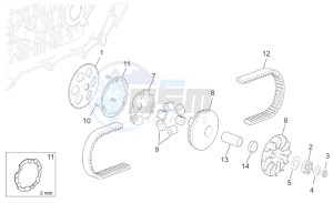 Scarabeo 50 Di-Tech drawing Variator