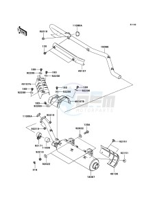 KVF750 4x4 KVF750-A1 EU GB drawing Muffler(s)