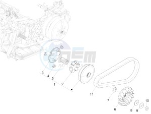 MEDLEY 150 4T IE ABS E4-2016-2018 (EMEA) drawing Driving pulley