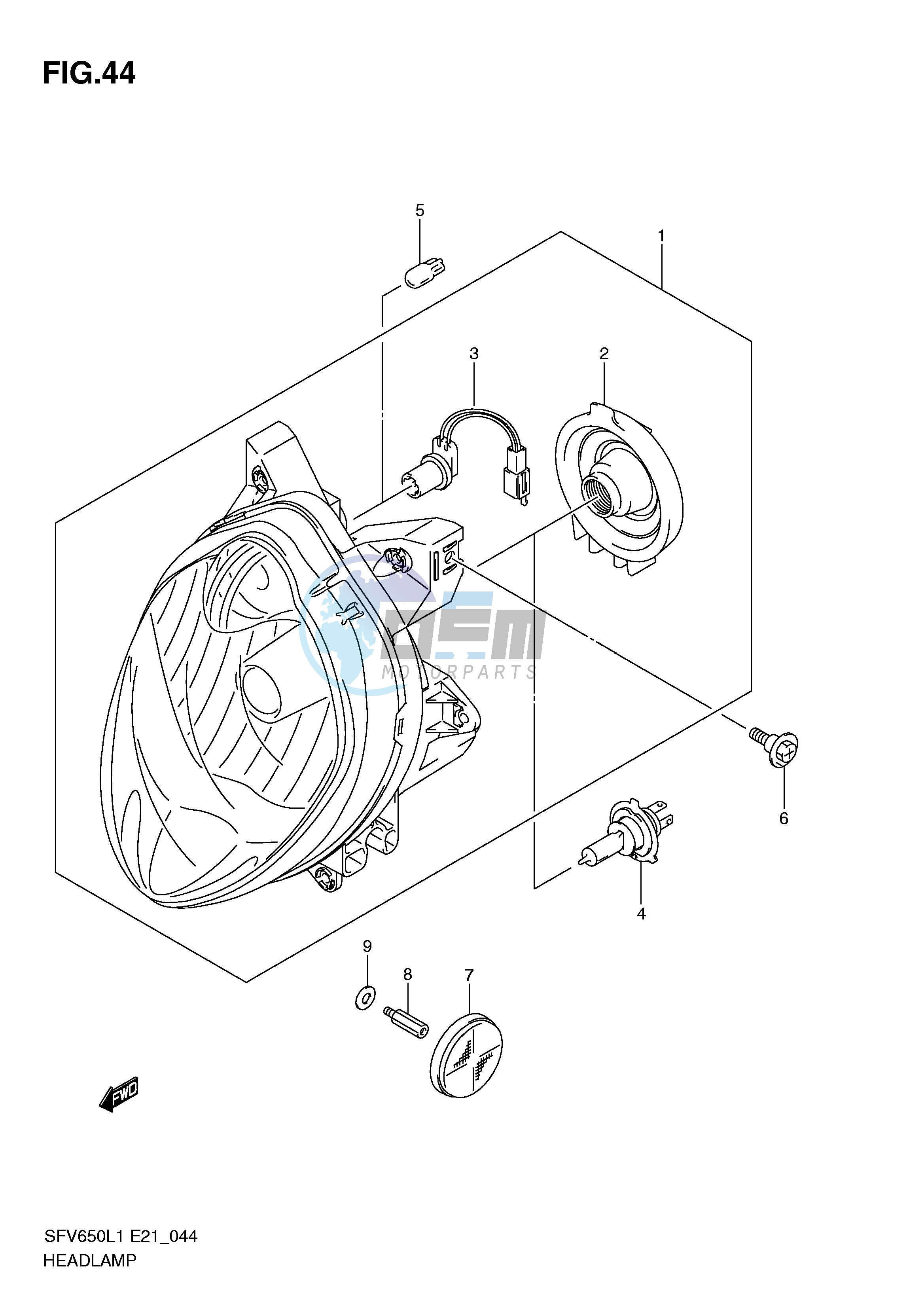 HEADLAMP (SFV650L1 E24)