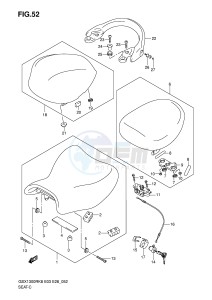 GSX1300R (E3-E28) Hayabusa drawing SEAT (MODEL K8)