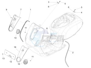 LX 150 4T 3V ie E3 Vietnam drawing Front shield