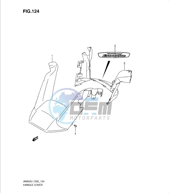 HANDLE COVER (AN650AL1 E2)