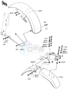 KZ 440 B (B1) drawing FENDERS -- 81 B2- -