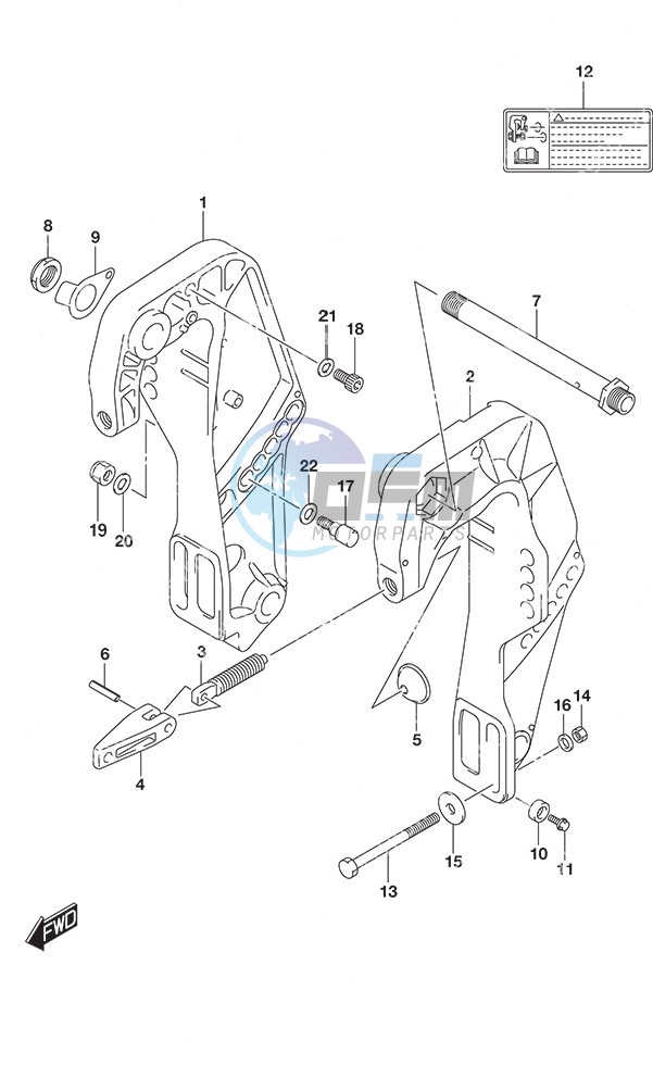 Clamp Bracket w/Power Tilt