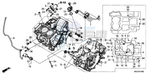 CB500XD CB500X Continue » UK - (E) drawing CRANKCASE