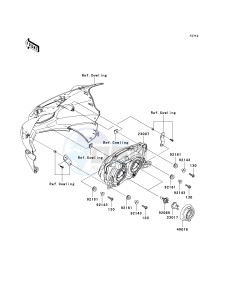 EX250 J [NINJA 250R] (J8F-J9FA) J9F drawing HEADLIGHT-- S- -