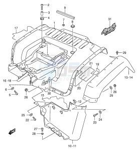 LT-F500F (E3-E28) drawing REAR FENDER (MODEL K1 K2)