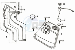 FIDDLE II 50 NEW ENGINE drawing GAS TANK -  PETROL VALVE