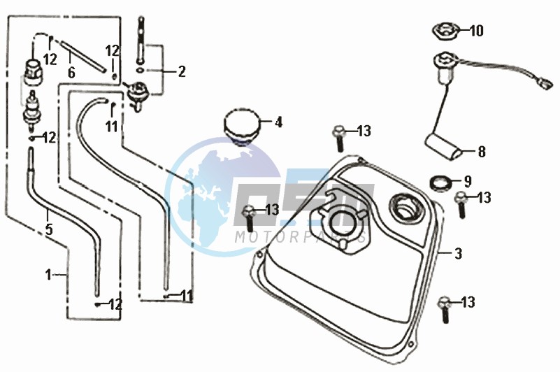 GAS TANK -  PETROL VALVE