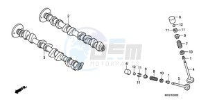 CB600FA39 Spain - (SP / ABS ST 25K) drawing CAMSHAFT/VALVE