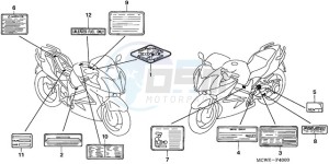 VFR800A9 Europe Direct - (ED / ABS MME) drawing CAUTION LABEL