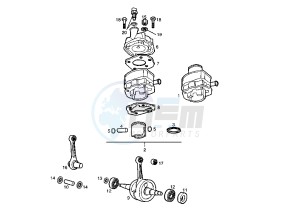 SENDA R X-TREM - 50 cc drawing CRANKSHAFT-CYLINDER