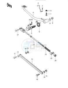 KZ 650 E [LTD] (E1) [LTD] drawing BRAKE PEDAL_TORQUE LINK