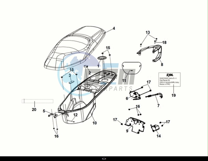 SEAT - REAR GRIP