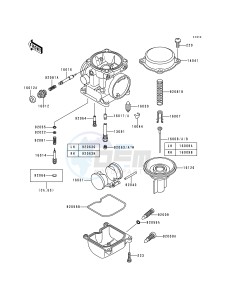 EN 500 A [VULCAN 500] (A1-D5) [VULCAN 500] drawing CARBURETOR PARTS