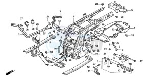 CH125 SPACY 125 drawing FRAME BODY (CH125J/L/M/N/P/R)