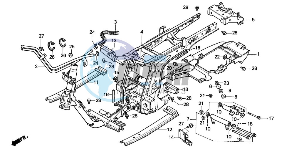 FRAME BODY (CH125J/L/M/N/P/R)