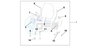 SH125R drawing WIND SHIELD