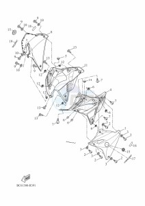 TRACER 700 MTT690-A (B0K2) drawing COWLING 2