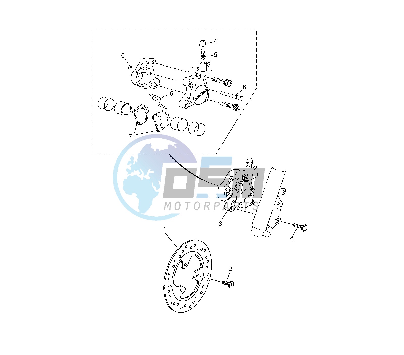 FRONT BRAKE CALIPER 4R-D1-7-D-K