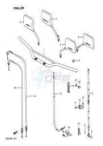 DR200 (E24) drawing HANDLEBAR