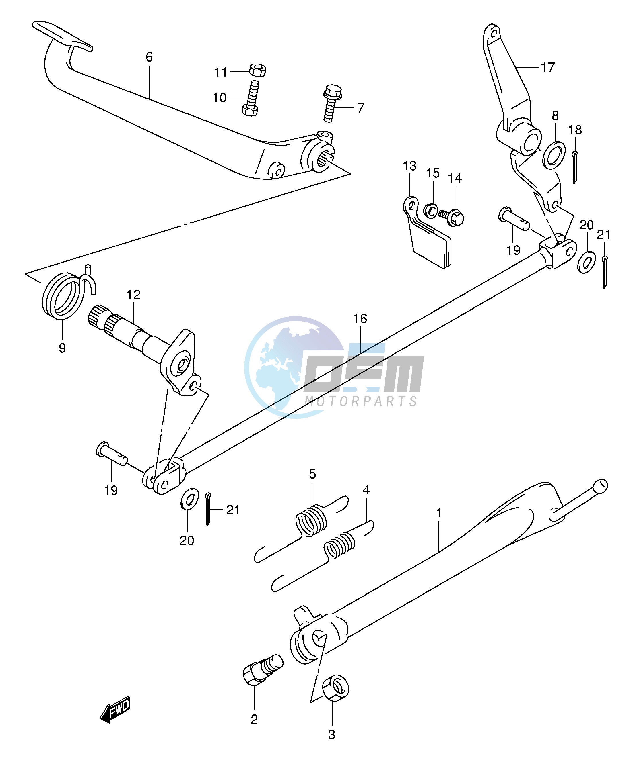 STAND REAR BRAKE