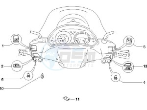 Beverly 500 2005-2006 drawing Selectors - Switches - Buttons