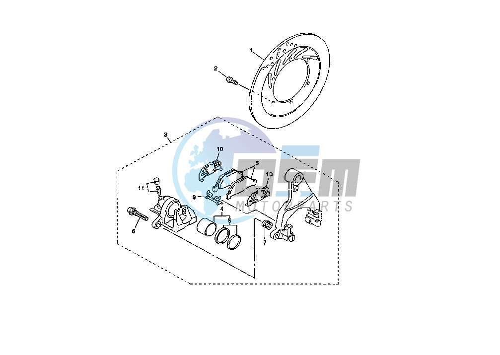 REAR BRAKE CALIPER