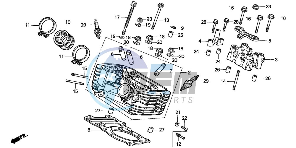 CYLINDER HEAD (REAR)