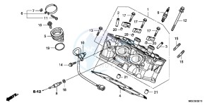 VFR1200FDD VFR1200F Dual Clutch UK - (E) drawing CYLINDER HEAD (REAR)