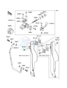 KX250 KX250R7F EU drawing Front Master Cylinder