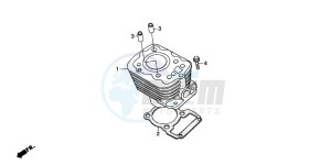 CG125 drawing CYLINDER