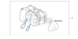 VT750C3 drawing NYLON SADDLEBAG