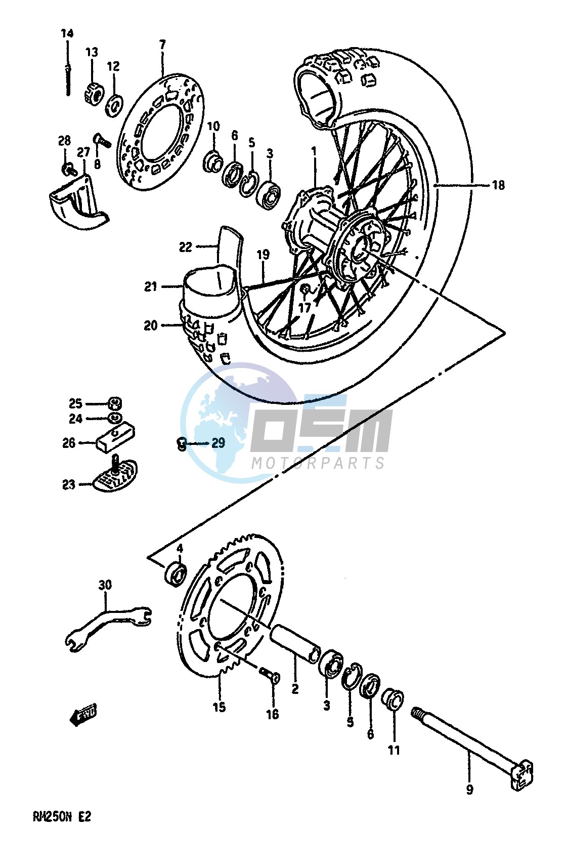 REAR WHEEL (MODEL L M)