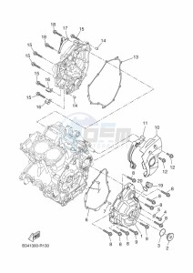 XSR700 MTM690D (BJX1) drawing CRANKCASE COVER 1