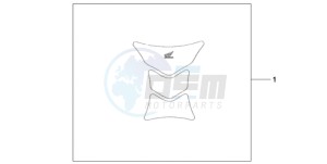 CBR1000RR9 BR / HRC MME - (BR / HRC MME) drawing TANK PAD