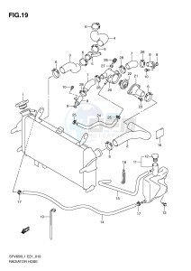 SFV650 (E21) Gladius drawing RADIATOR HOSE