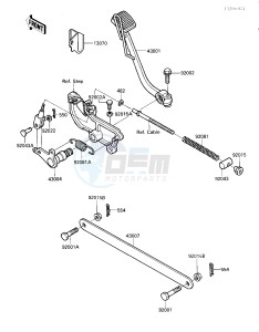 VN 700 A [LTD] (A1) [LTD] drawing BRAKE PEDAL_TORQUE LINK