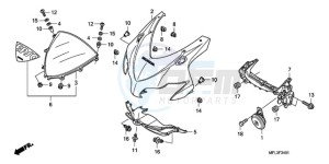 CBR1000RRA UK - (E / HRC MKH) drawing UPPER COWL (2)