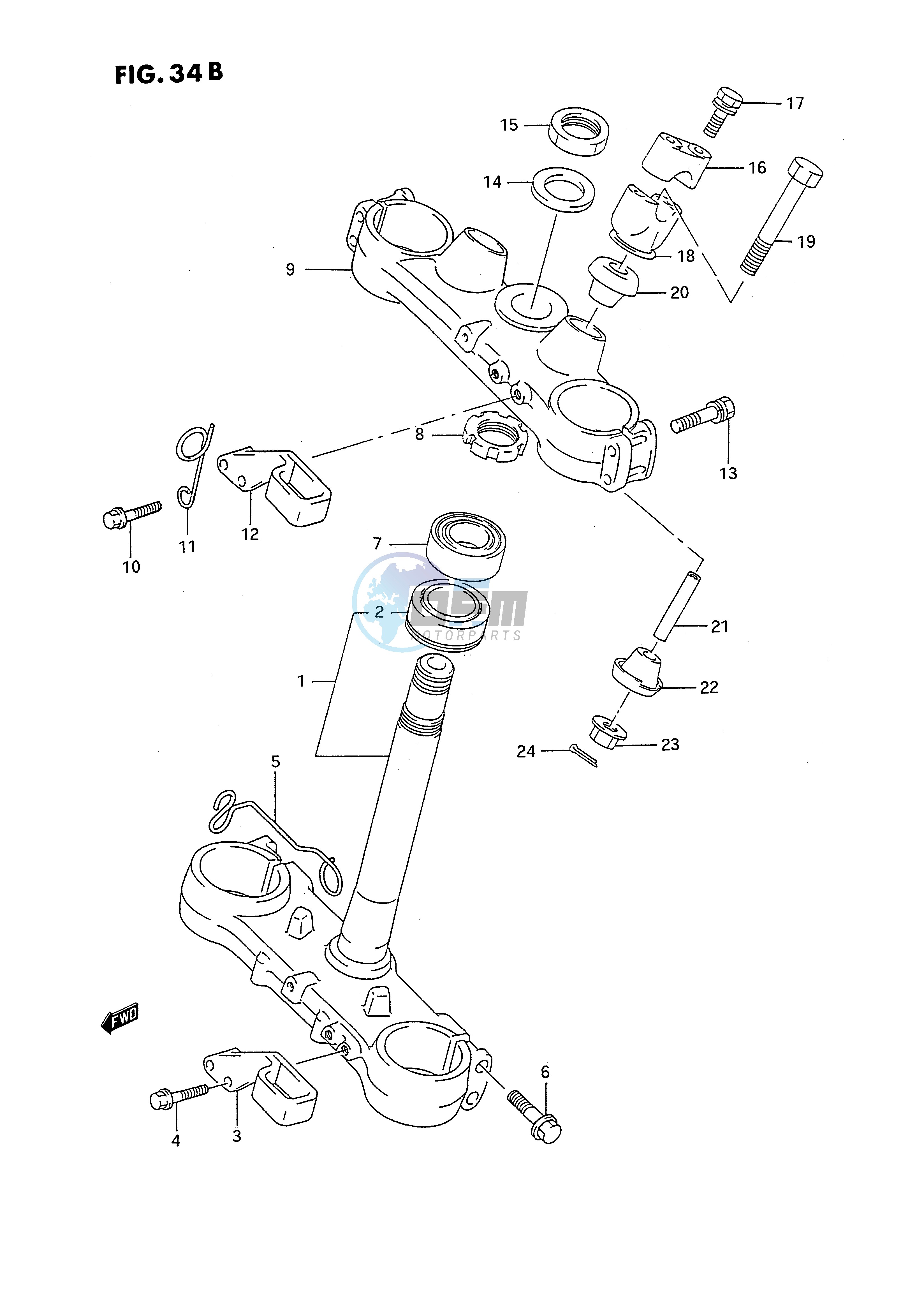 STEERING STEM (MODEL P R S)