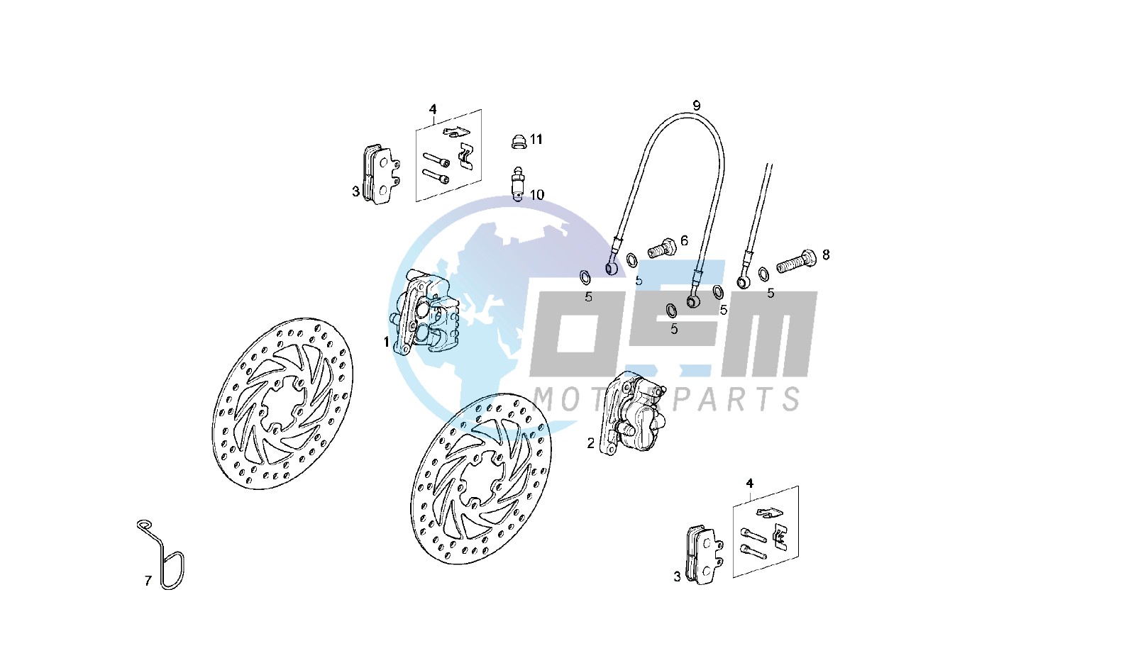 FRONT BRAKE CALIPER 250